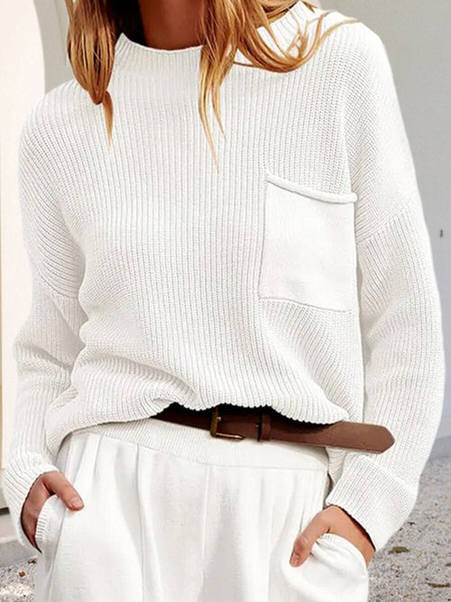 Ribbed Casual Women Winter Sweater