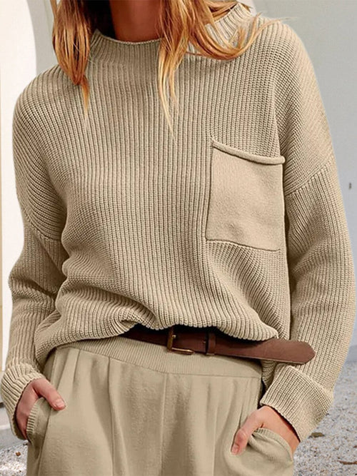 Ribbed Casual Women Winter Sweater