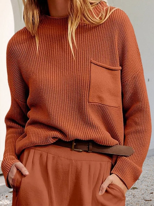 Ribbed Casual Women Winter Sweater
